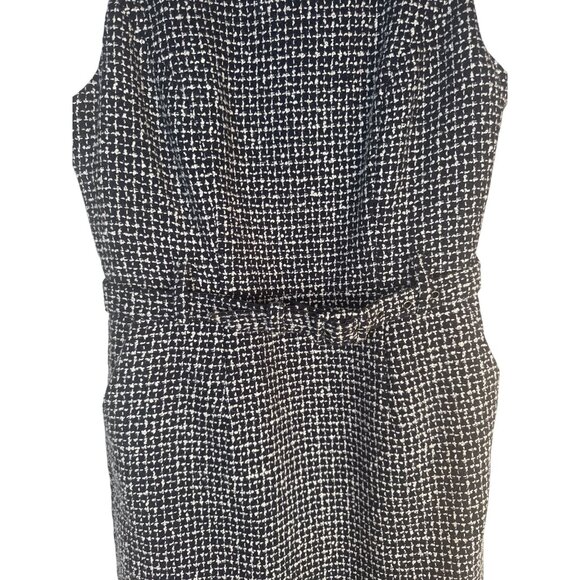 2/$30 Banana Republic 2P Navy & White Tweed Sheath Dress Petite - Picture 7 of 14